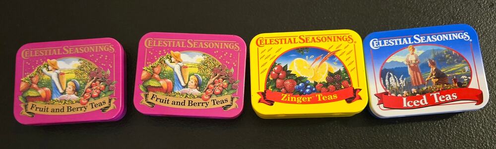Celestial Seasonings Tea Tins (Set of 4)